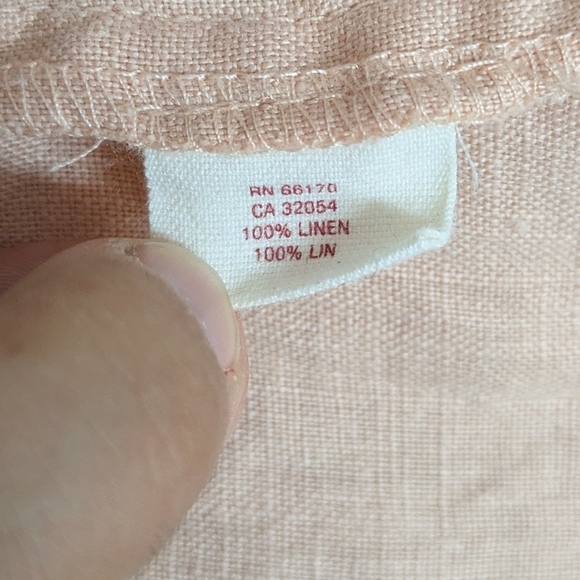 Anthropologie Maeve 100% Linen Peach Boho Short Dress Medium - Picture 8 of 8
